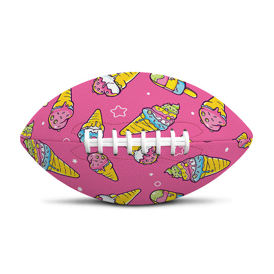 Cute Ice Cream Pattern Print Rugby Ball