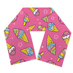 Cute Ice Cream Pattern Print Scarf