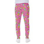 Cute Ice Cream Pattern Print Scuba Joggers