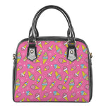 Cute Ice Cream Pattern Print Shoulder Handbag