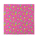 Cute Ice Cream Pattern Print Silk Bandana