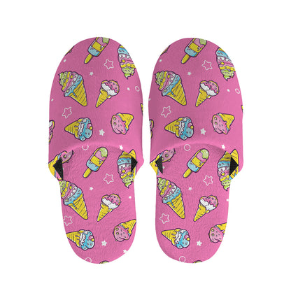 Cute Ice Cream Pattern Print Slippers