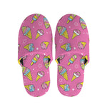 Cute Ice Cream Pattern Print Slippers