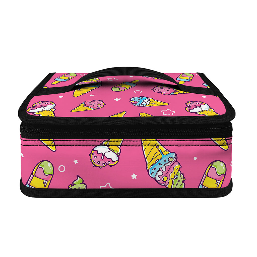 Cute Ice Cream Pattern Print Small Lunch Bag