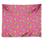 Cute Ice Cream Pattern Print Tapestry
