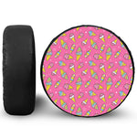 Cute Ice Cream Pattern Print Tire Cover