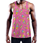 Cute Ice Cream Pattern Print Training Tank Top