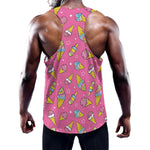 Cute Ice Cream Pattern Print Training Tank Top