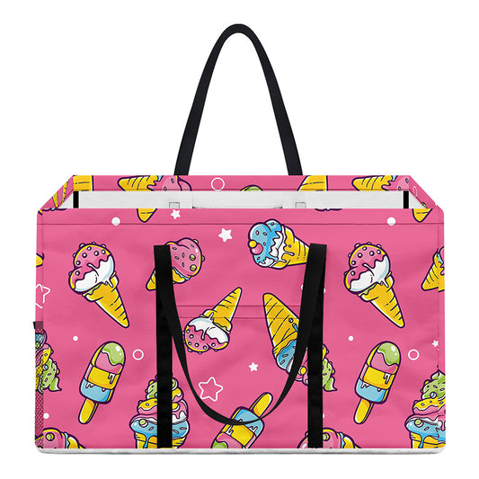 Cute Ice Cream Pattern Print Utility Tote Bag