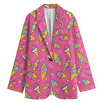 Cute Ice Cream Pattern Print Women's Blazer