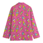 Cute Ice Cream Pattern Print Women's Blazer
