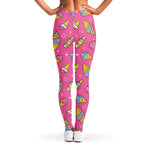 Cute Ice Cream Pattern Print Women's Leggings