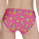 Cute Ice Cream Pattern Print Women's Panties