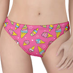 Cute Ice Cream Pattern Print Women's Thong