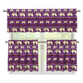 Cute Indian Tribal Elephant Print 3 Piece Kitchen Curtains