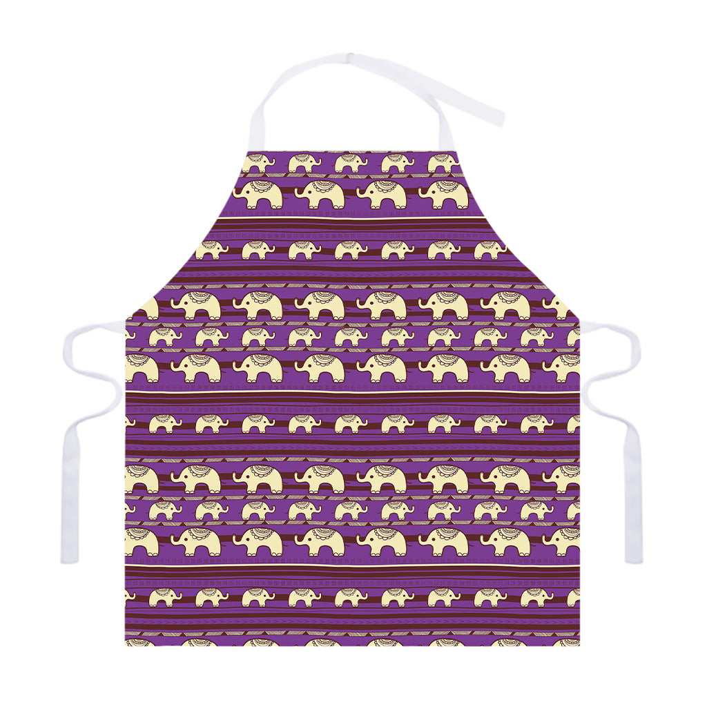 Cute Indian Tribal Elephant Print Adjustable Apron