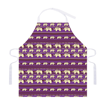 Cute Indian Tribal Elephant Print Adjustable Apron