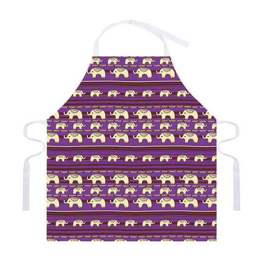 Cute Indian Tribal Elephant Print Adjustable Apron
