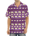 Cute Indian Tribal Elephant Print Aloha Shirt