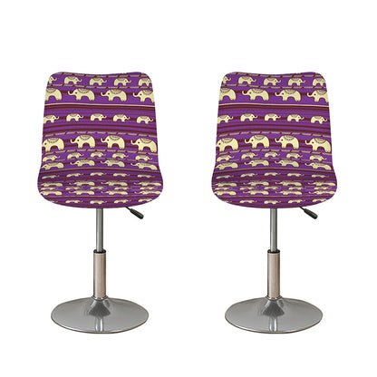 Cute Indian Tribal Elephant Print Bar Stool Covers