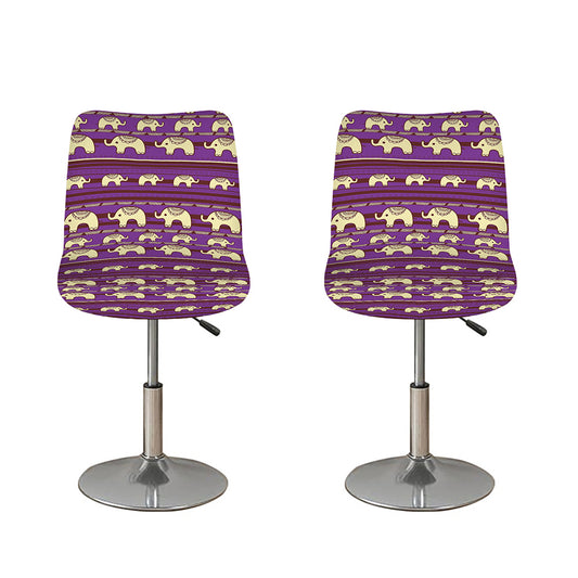 Cute Indian Tribal Elephant Print Bar Stool Covers