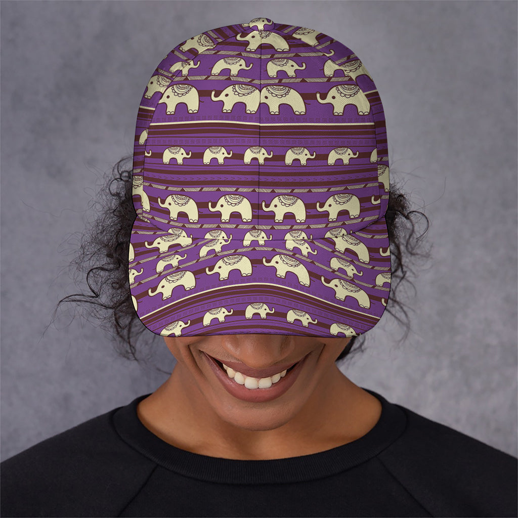 Cute Indian Tribal Elephant Print Baseball Cap