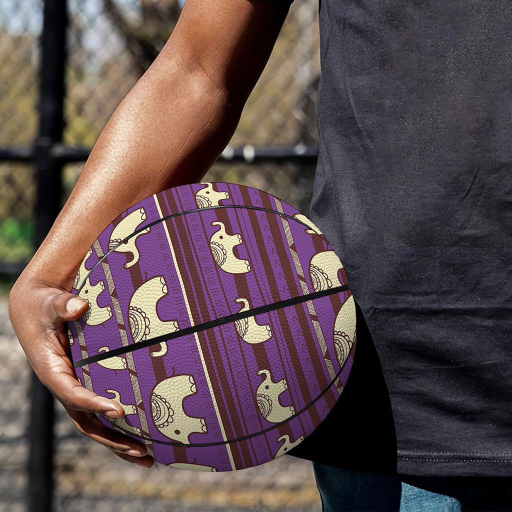 Cute Indian Tribal Elephant Print Basketball