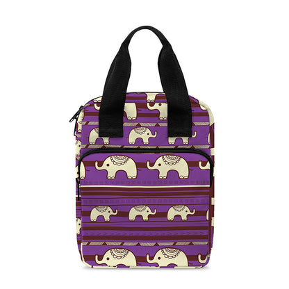 Cute Indian Tribal Elephant Print Bible Tote Bag