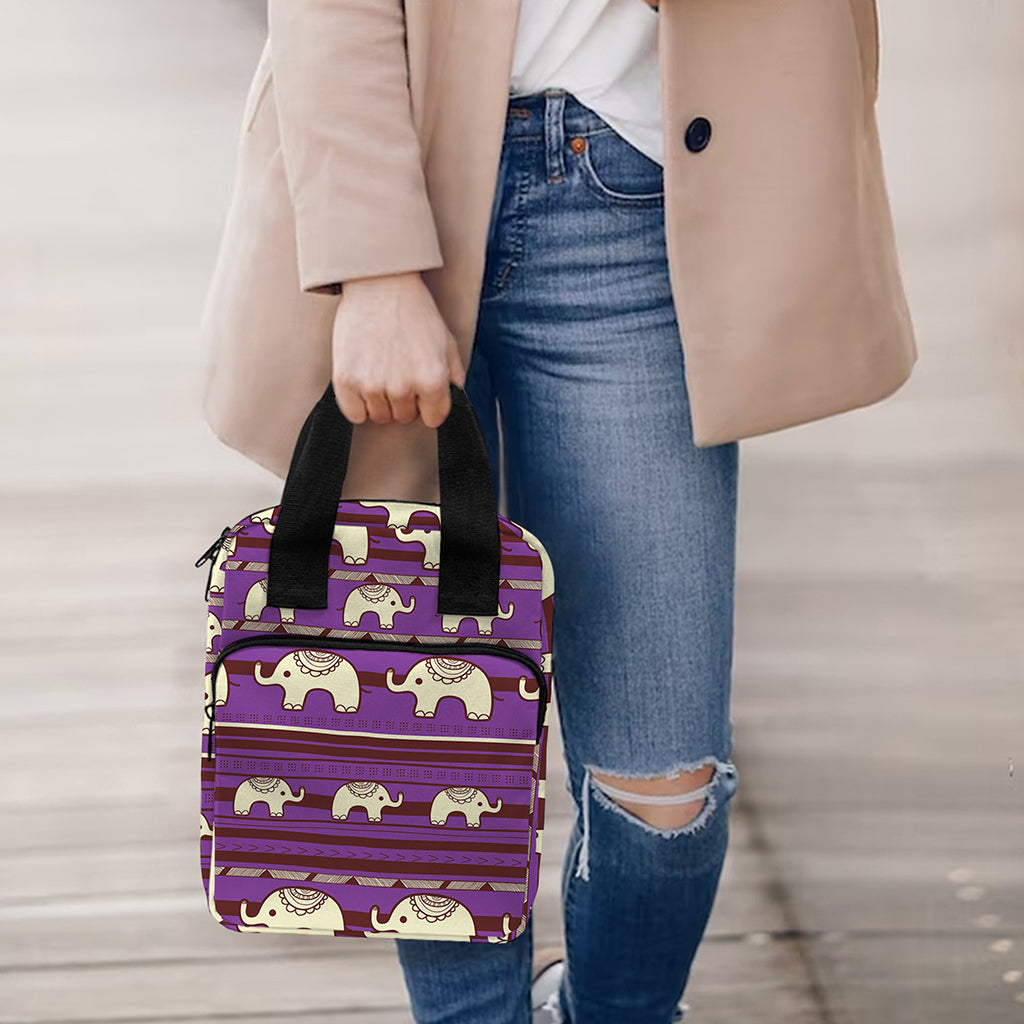 Cute Indian Tribal Elephant Print Bible Tote Bag