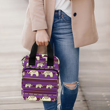 Cute Indian Tribal Elephant Print Bible Tote Bag