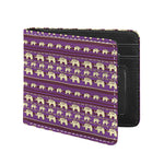 Cute Indian Tribal Elephant Print Bifold Wallet