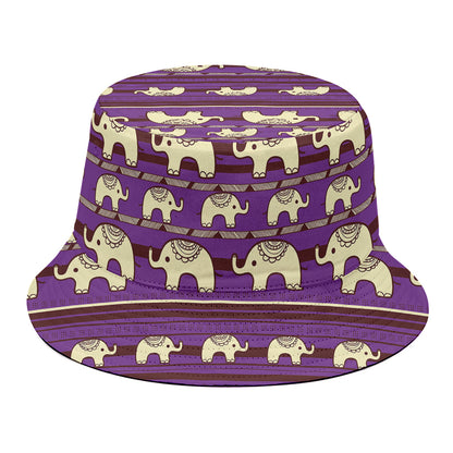 Cute Indian Tribal Elephant Print Bucket Hat
