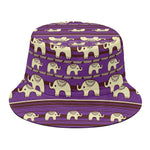 Cute Indian Tribal Elephant Print Bucket Hat