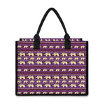 Cute Indian Tribal Elephant Print Canvas Tote Bag