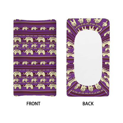 Cute Indian Tribal Elephant Print Changing Pad Cover