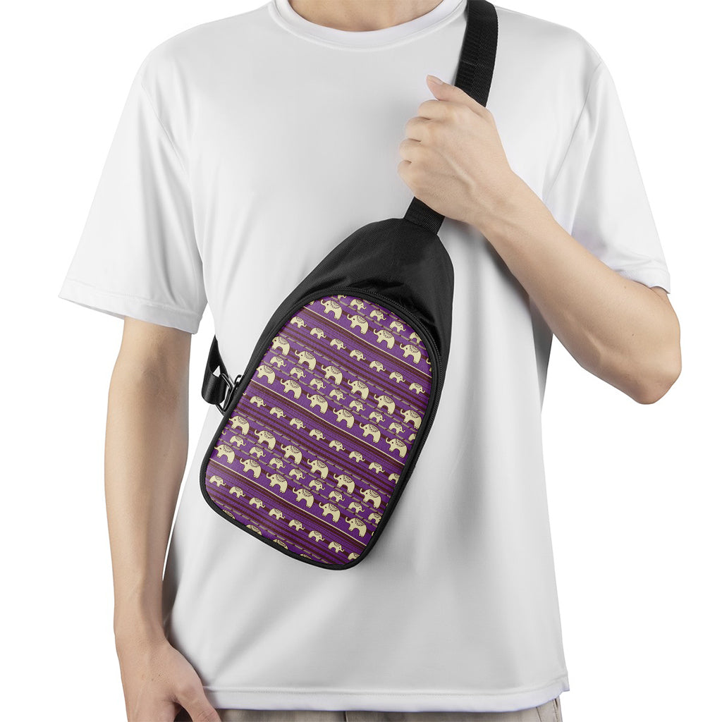 Cute Indian Tribal Elephant Print Chest Bag