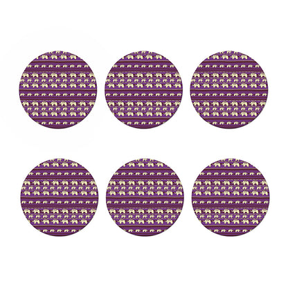Cute Indian Tribal Elephant Print Coaster Set