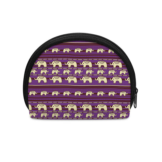 Cute Indian Tribal Elephant Print Coin Purse