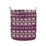 Cute Indian Tribal Elephant Print Collapsible Laundry Basket