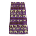 Cute Indian Tribal Elephant Print Cotton Front Slit Maxi Skirt