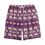 Cute Indian Tribal Elephant Print Cotton Shorts
