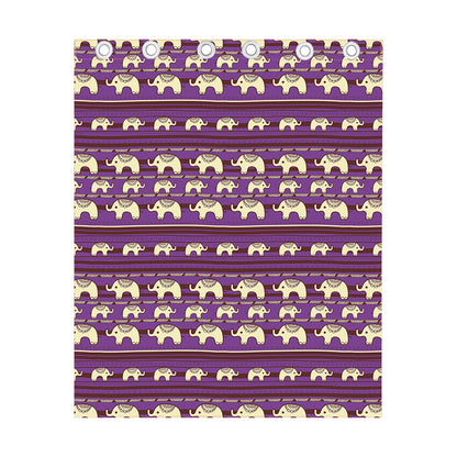 Cute Indian Tribal Elephant Print Curtain