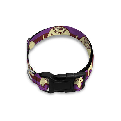 Cute Indian Tribal Elephant Print Dog Collar