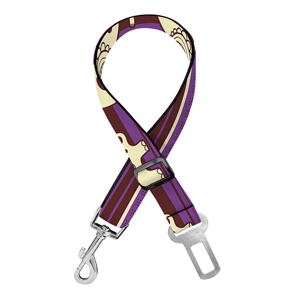 Cute Indian Tribal Elephant Print Dog Seat Belt