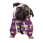 Cute Indian Tribal Elephant Print Dog Zip Up Hoodie