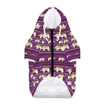 Cute Indian Tribal Elephant Print Dog Zip Up Hoodie