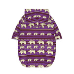 Cute Indian Tribal Elephant Print Dog Zip Up Hoodie