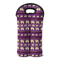 Cute Indian Tribal Elephant Print Double Neoprene Wine Tote