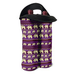 Cute Indian Tribal Elephant Print Double Neoprene Wine Tote