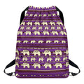 Cute Indian Tribal Elephant Print Drawstring Backpack